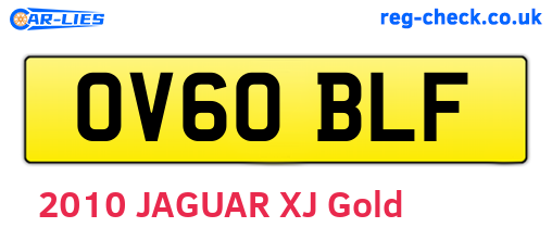 OV60BLF are the vehicle registration plates.