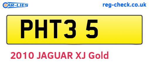 PHT35 are the vehicle registration plates.