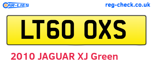 LT60OXS are the vehicle registration plates.