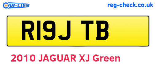 R19JTB are the vehicle registration plates.
