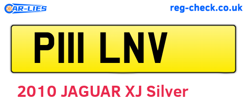 P111LNV are the vehicle registration plates.