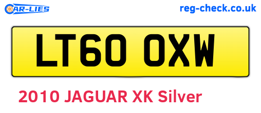 LT60OXW are the vehicle registration plates.