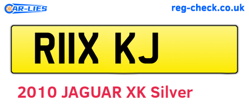 R11XKJ are the vehicle registration plates.