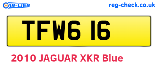 TFW616 are the vehicle registration plates.