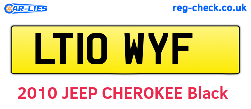 LT10WYF are the vehicle registration plates.