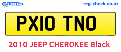 PX10TNO are the vehicle registration plates.