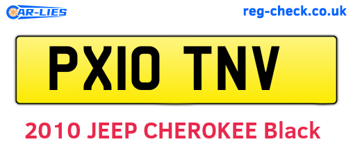 PX10TNV are the vehicle registration plates.