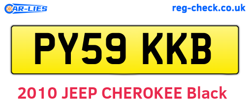 PY59KKB are the vehicle registration plates.