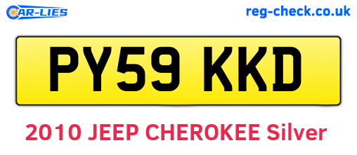 PY59KKD are the vehicle registration plates.