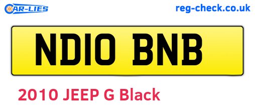 ND10BNB are the vehicle registration plates.
