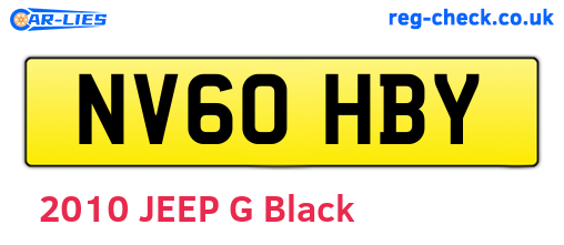 NV60HBY are the vehicle registration plates.
