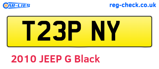 T23PNY are the vehicle registration plates.