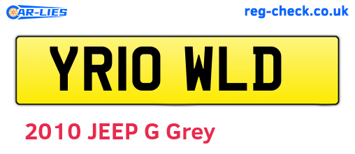 YR10WLD are the vehicle registration plates.