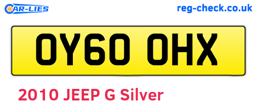 OY60OHX are the vehicle registration plates.