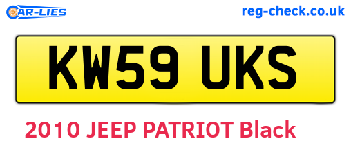 KW59UKS are the vehicle registration plates.