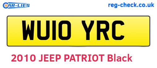 WU10YRC are the vehicle registration plates.