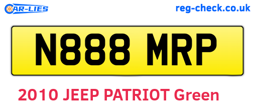 N888MRP are the vehicle registration plates.