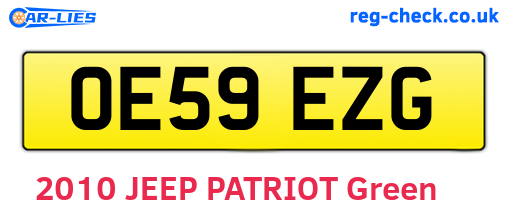 OE59EZG are the vehicle registration plates.