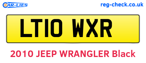 LT10WXR are the vehicle registration plates.