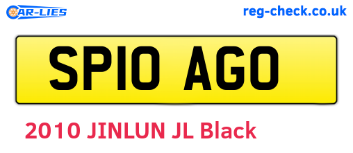 SP10AGO are the vehicle registration plates.