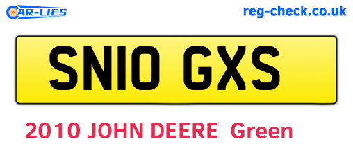 SN10GXS are the vehicle registration plates.