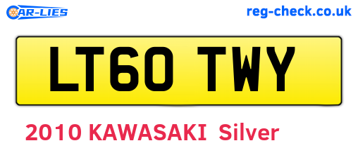 LT60TWY are the vehicle registration plates.