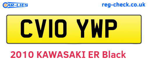 CV10YWP are the vehicle registration plates.