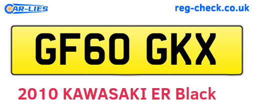 GF60GKX are the vehicle registration plates.