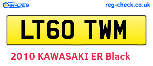 LT60TWM are the vehicle registration plates.