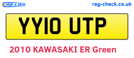 YY10UTP are the vehicle registration plates.