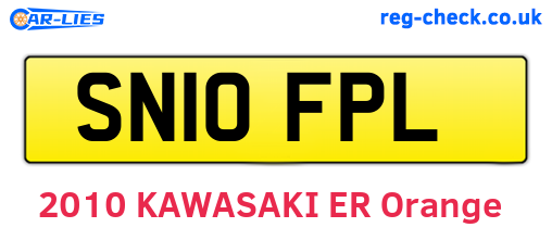 SN10FPL are the vehicle registration plates.