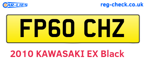 FP60CHZ are the vehicle registration plates.