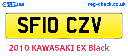 SF10CZV are the vehicle registration plates.
