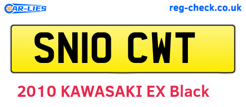 SN10CWT are the vehicle registration plates.