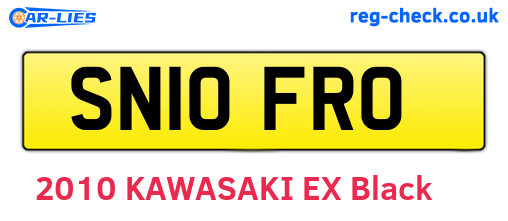 SN10FRO are the vehicle registration plates.