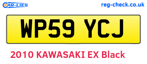 WP59YCJ are the vehicle registration plates.