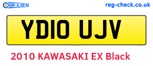 YD10UJV are the vehicle registration plates.