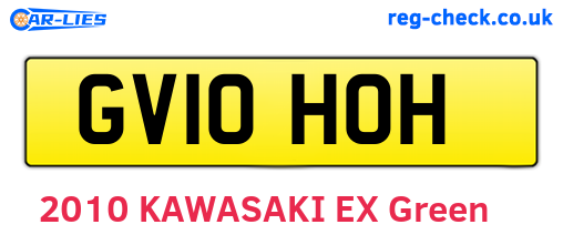 GV10HOH are the vehicle registration plates.
