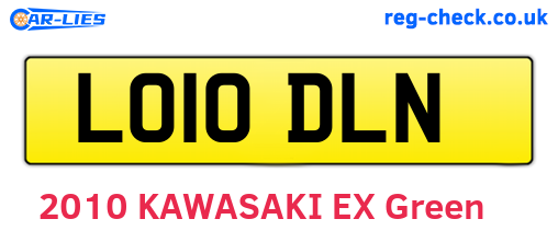 LO10DLN are the vehicle registration plates.