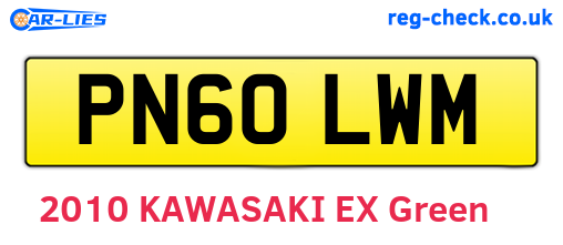 PN60LWM are the vehicle registration plates.