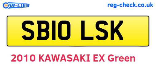 SB10LSK are the vehicle registration plates.
