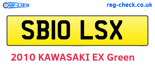 SB10LSX are the vehicle registration plates.