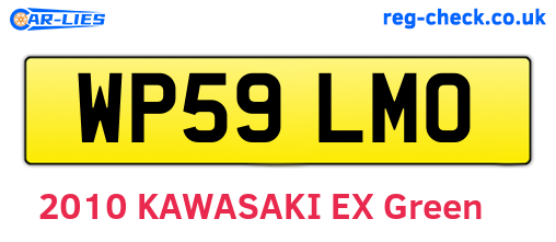 WP59LMO are the vehicle registration plates.