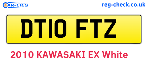DT10FTZ are the vehicle registration plates.