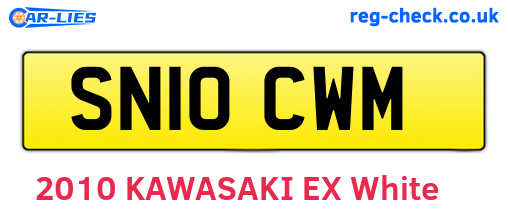 SN10CWM are the vehicle registration plates.