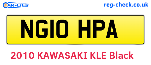 NG10HPA are the vehicle registration plates.