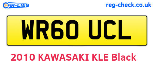 WR60UCL are the vehicle registration plates.