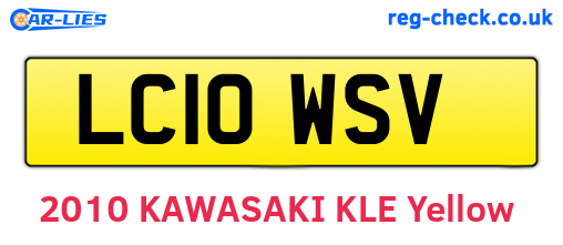 LC10WSV are the vehicle registration plates.
