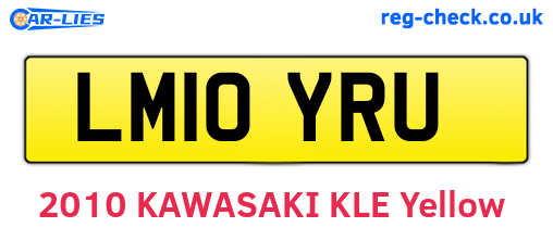 LM10YRU are the vehicle registration plates.
