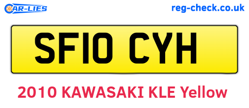 SF10CYH are the vehicle registration plates.
